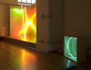 LABYRINTS OF ENERGY (2015), Spazio Tadini Gallery, Milano (IT) – Pavel Korbička / Headlights No.15 (2006), sheets, neons, 201x170x120 cm; Gloriola IV (2008), neon, wooden box, string, 60x60x25 cm