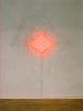 Pavel Korbička – DELPHI I / BIRTH (1995), haptic drawing on a wall, neon 