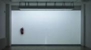 INTERFERENCE (2014), The Municipal Gallery of Blansko (CZ) – Pavel Korbička / Interference No.03 - 00:05:16 min, kinetic site-specific installation, projection, sound, 305x560 cm, music cooperation: Lucie Vítková, photo: Michaela Dvořáková