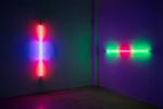 THE HORIZONS OF LIGHT (2019), Artikle Gallery, Brno (CZ) – Pavel Korbička / The Horizons of Light, neons, 2pcs 195 cm, photo: Kubicek.studio