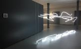 POWER POST STATION (2023), EPO1 - Centre for Contemporary Arts, Trutnov (CZ) – Pavel Korbička - Dance Calligraphy F1 / 00:03:00min (2019), instllation, neons, 165x545x157 cm