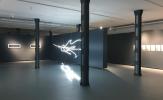 POWER POST STATION (2023), EPO1 - Centre for Contemporary Arts, Trutnov (CZ) – Pavel Korbička / Dance Calligraphy F1 - 00:03:00min (2019), instllation, neons, 165x545x157 cm