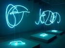 NORDART 2018 - International Art Exhibition (2018), Büdelsdorf (DE) – PAVEL KORBIČKA - DANCE CALLIGRAPHY No.E1 - 00:03:00 min, 00:03:17 min, 00:02:00 min., (2017), neon glass tubes, installation, 194x120x135 cm, 197x125x128 cm, 196x124x118 cm
