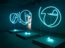 NORDART 2018 - International Art Exhibition (2018), Büdelsdorf (DE) – PAVEL KORBIČKA - DANCE CALLIGRAPHY No.E1 - 00:03:00 min, 00:03:17 min, 00:02:00 min., (2017), neon glass tubes, installation, 194x120x135 cm, 197x125x128 cm, 196x124x118 cm