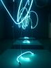 NORDART 2018 - International Art Exhibition (2018), Büdelsdorf (DE) – PAVEL KORBIČKA - DANCE CALLIGRAPHY No.E1 - 00:03:00 min, 00:03:17 min, 00:02:00 min., (2017), neon glass tubes, installation, 194x120x135 cm, 197x125x128 cm, 196x124x118 cm