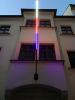 BIELA NOC 2023, international festival of the art of light, Bratislava (SK)  – PAVEL KORBIČKA - DEMOCLES' SWORD (2023), neon glass tube, site-specific installation, 250 cm, Czech House in Bratislava (SK)